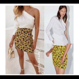 Zara Drapped Floral Skirt.